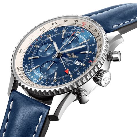 breitling navitimer armband blau|More.